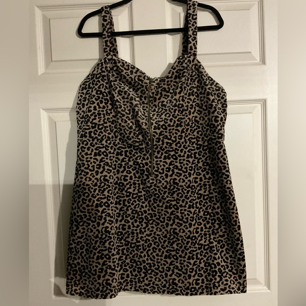 Wild Fable cheetah corduroy dress